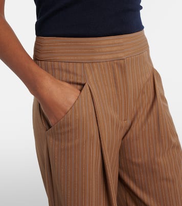 Rimini pinstripe wide-leg pants | Veronica Beard