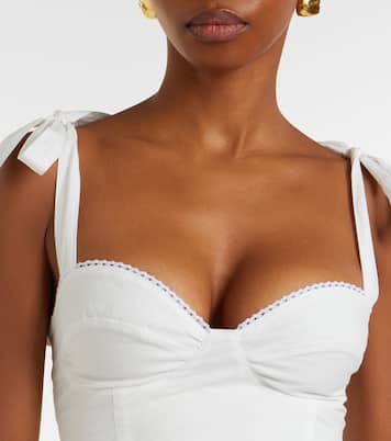 Top crop Alba in popeline di cotone | Bananhot