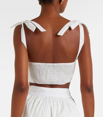 Top crop Alba in popeline di cotone | Bananhot