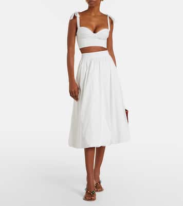 Top crop Alba in popeline di cotone | Bananhot