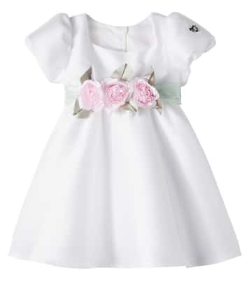 Floral-appliqué dress | Monnalisa