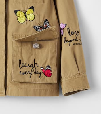 Embroidered denim jacket | Monnalisa