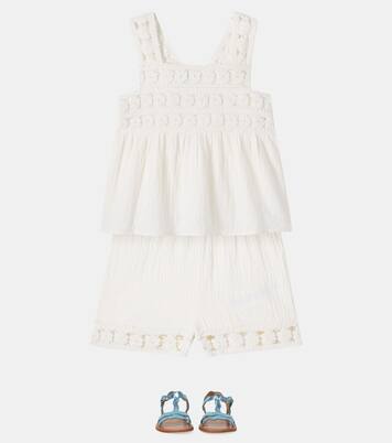 Sandali Plagette in pelle metallizzata | Pom d'Api