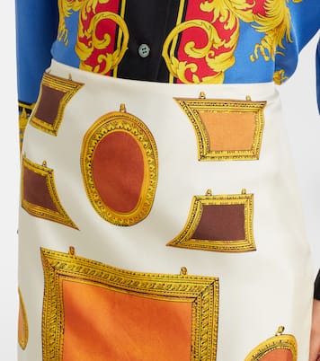 Printed silk twill pencil skirt | Versace