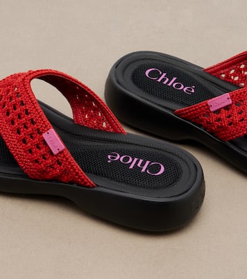 Poolette crochet thong sandals | Chloé
