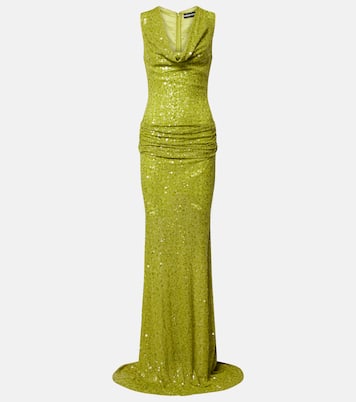 Mit Pailletten drapierte Robe | David Koma