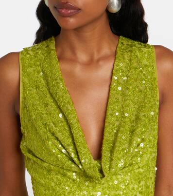 Mit Pailletten drapierte Robe | David Koma