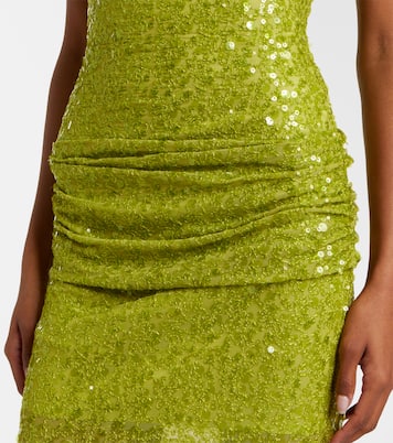 Mit Pailletten drapierte Robe | David Koma