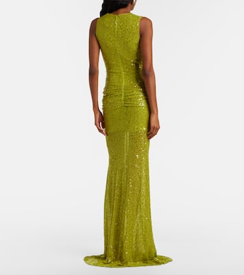 Mit Pailletten drapierte Robe | David Koma