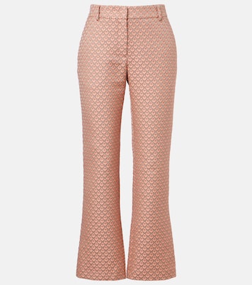 24/7 floral jacquard straight pants | La DoubleJ