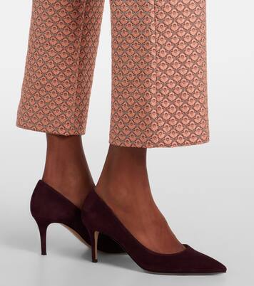 24/7 floral jacquard straight pants | La DoubleJ