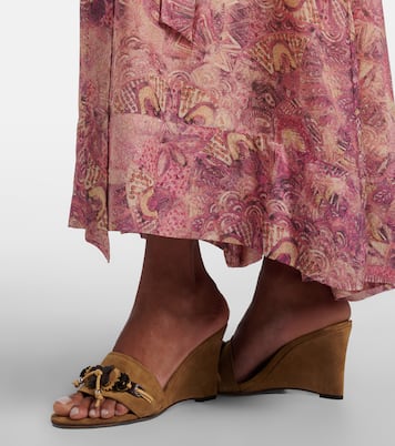 Wedge-Pantoletten Anee aus Veloursleder | Isabel Marant