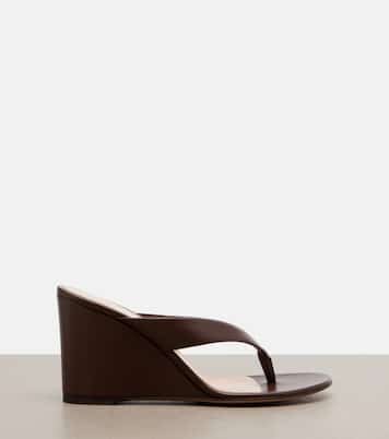 Wedge-Sandalen aus Leder | Gianvito Rossi