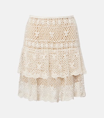 Florence crochet cotton miniskirt | Anna Kosturova