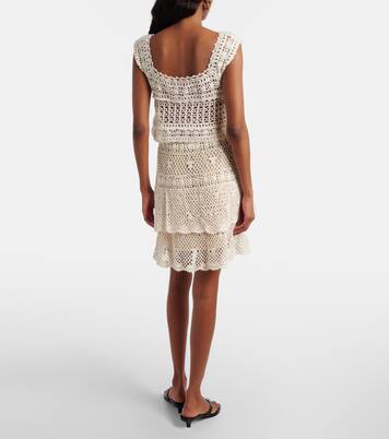 Florence crochet cotton miniskirt | Anna Kosturova