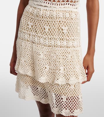 Florence crochet cotton miniskirt | Anna Kosturova