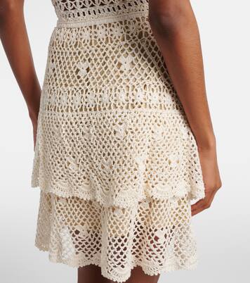 Florence crochet cotton miniskirt | Anna Kosturova