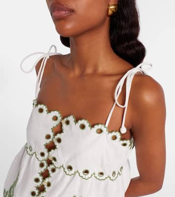 Broderie anglaise cutout linen top | Farm Rio