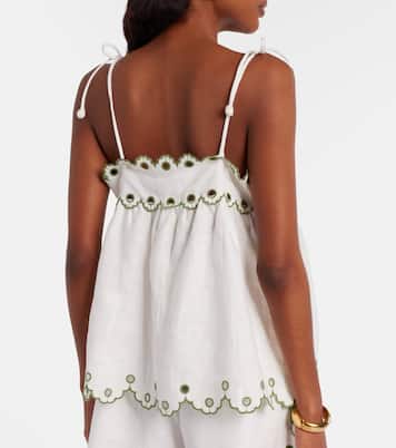 Broderie anglaise cutout linen top | Farm Rio