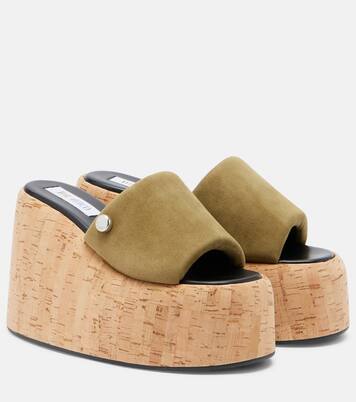 Mochi suede platform slides | The Attico