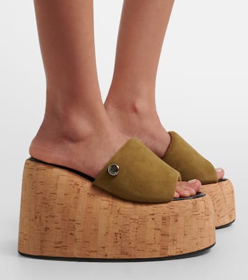 Mochi suede platform slides | The Attico