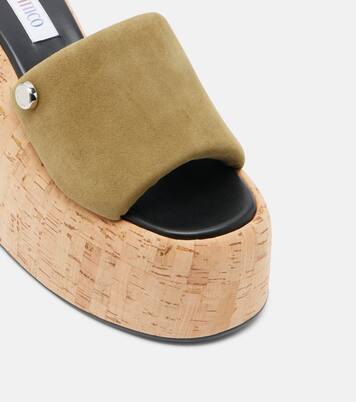 Mochi suede platform slides | The Attico