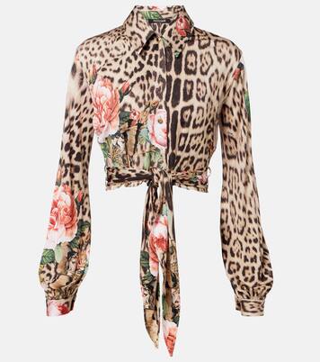 Printed cropped shirt  | Roberto Cavalli