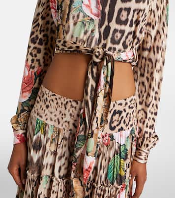 Printed cropped shirt  | Roberto Cavalli