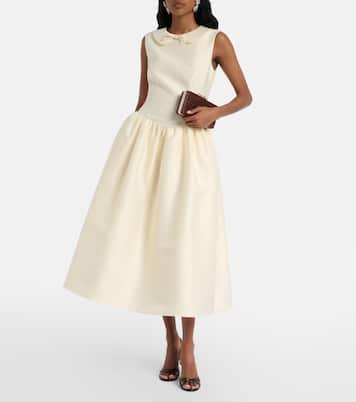 Taffeta midi dress | Self-Portrait