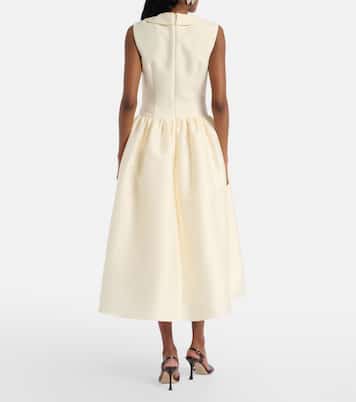 Taffeta midi dress | Self-Portrait