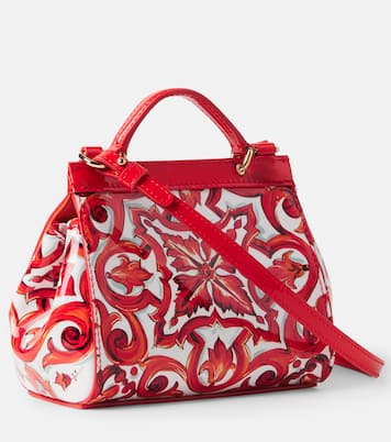 Bolso al hombro Sicily de piel estampado | Dolce&Gabbana Kids