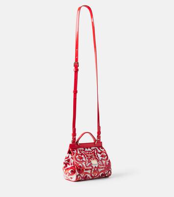 Bolso al hombro Sicily de piel estampado | Dolce&Gabbana Kids