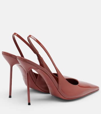 Lidia patent leather slingback pumps | Paris Texas