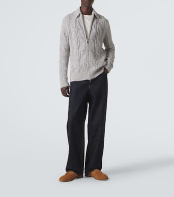 Wool, alpaca and silk-blend zip-up cardigan | Eleventy