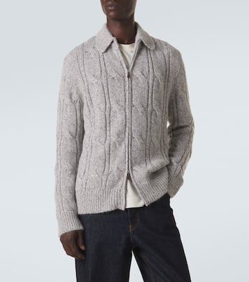 Wool, alpaca and silk-blend zip-up cardigan | Eleventy