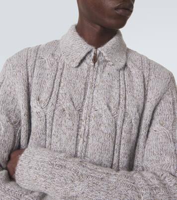 Wool, alpaca and silk-blend zip-up cardigan | Eleventy