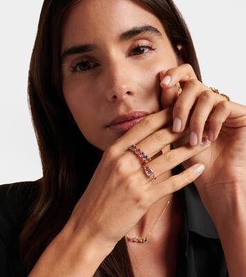 Ring Fireworks aus 18kt Roségold (750/1000) mit Diamanten und Saphiren | Suzanne Kalan