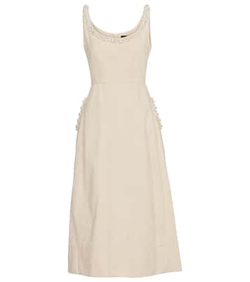 Robe midi en coton à ornements | Simone Rocha