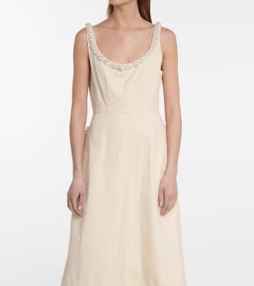 Robe midi en coton à ornements | Simone Rocha