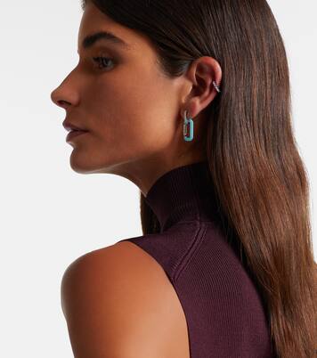 Einzelner Ohrring Chiara Small aus 18kt Weißgold mit Diamanten | Eéra