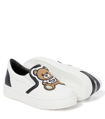 Baskets slip-on en cuir | Moschino Kids