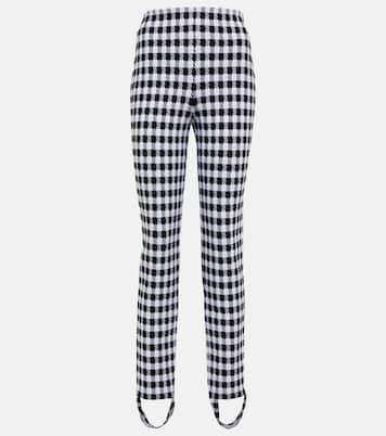 High-rise checked stirrup pants | Alaïa