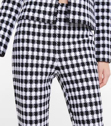 High-rise checked stirrup pants | Alaïa