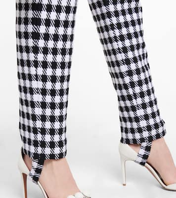 High-rise checked stirrup pants | Alaïa
