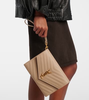 Cassandre Small matelassé leather clutch | Saint Laurent