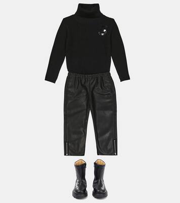 Ribbed-knit turtleneck sweater | MM6 Maison Margiela Kids