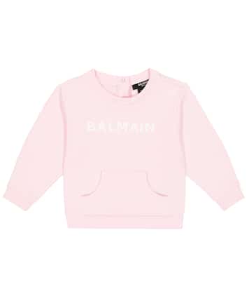 Baby logo cotton jersey sweatshirt | Balmain Kids