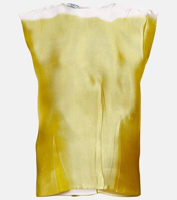 Sleeveless silk-blend blouse | Prada