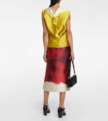 Sleeveless silk-blend blouse | Prada