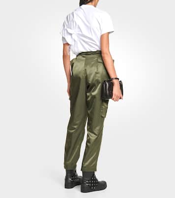 Pantalon cargo en satin | Noir Kei Ninomiya